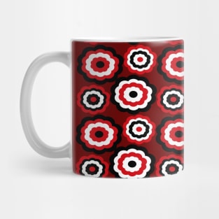 Red Flower Pattern Mug